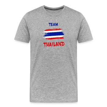 Équipe De Thaïlande / Cadeau de drapeau De Bangkok Thai - T-shirt bio Premium Homme - gris chiné - Devant - Damien (186cm)