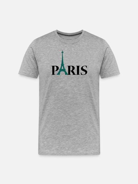 Paris Eiffeltoren / Eiffeltower / Tour Eiffel - T-shirt bio Premium Homme - gris chiné
