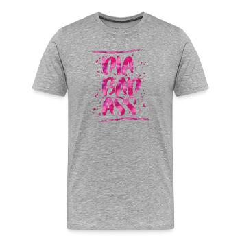 Chemise Diabète - T-shirt bio Premium Homme - gris chiné - Devant - Damien (186cm)
