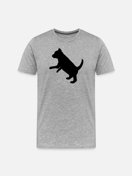Ludique chiot - T-shirt bio Premium Homme - gris chiné