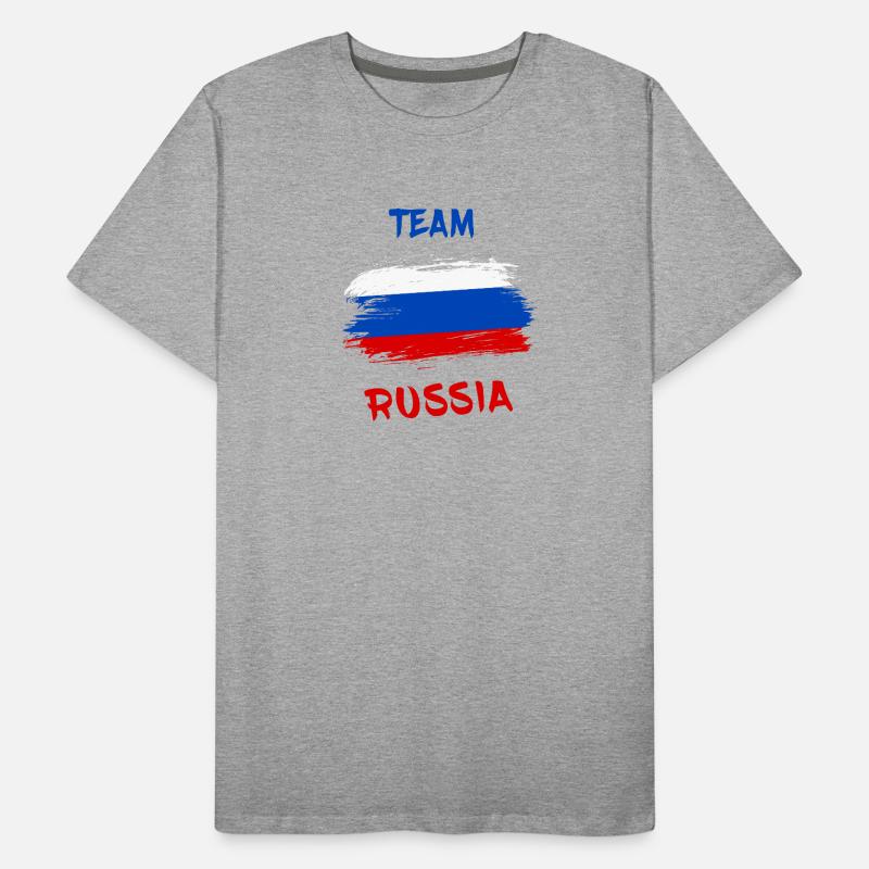 Équipe Russie / Cadeau Russia Moscou drapeau T-shirt bio Premium Homme