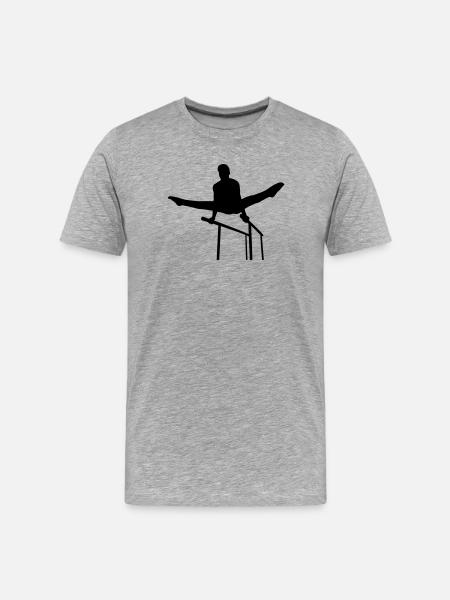 Gymnastics man - Men's Premium Organic T-Shirt - heather grey