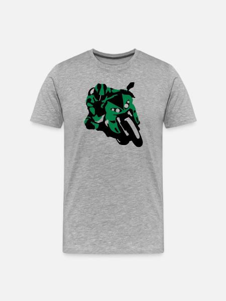 motorrad_14 - T-shirt bio Premium Homme - gris chiné