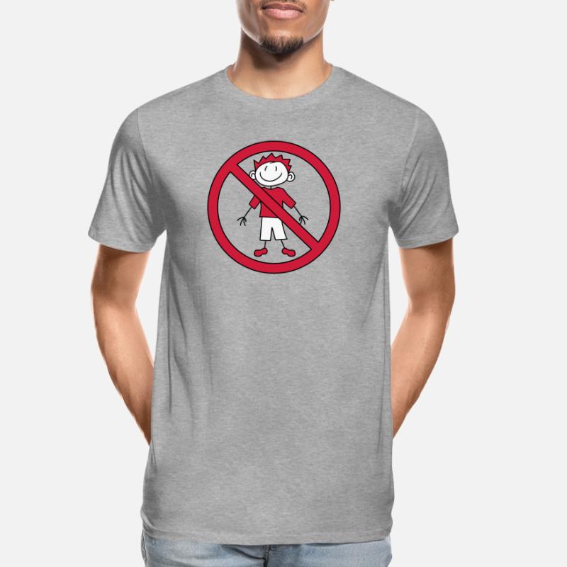forbidden sign zone no child painted scribble com Men's Premium Organic T-Shirt