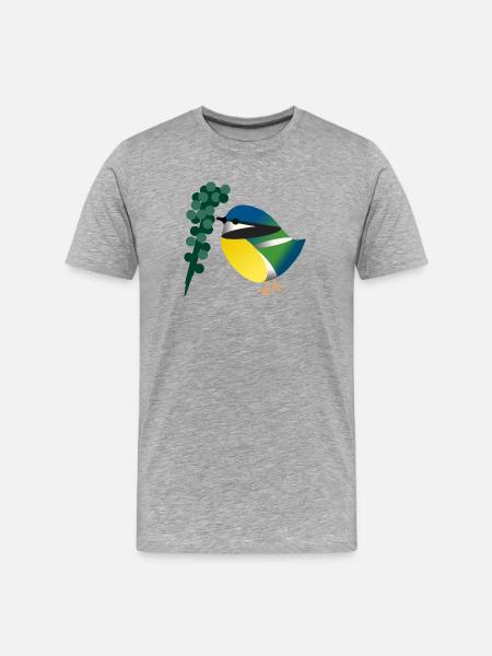 bird - Men's Premium Organic T-Shirt - heather grey