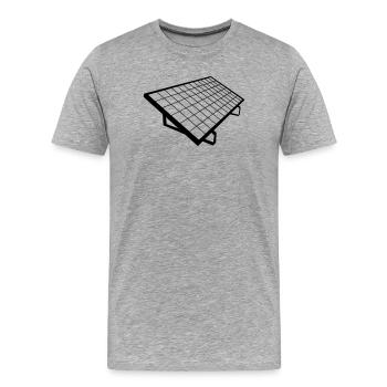 solar panel Solar Anlage - Männer Premium Bio T-Shirt - Grau meliert - Vorne - Damien (186cm)
