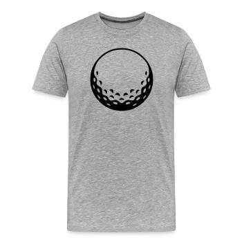 Golfball - einfärbbar - Männer Premium Bio T-Shirt - Grau meliert - Vorne - Damien (186cm)
