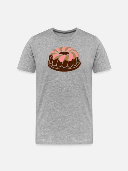 A ring cake with icing - Men's Premium Organic T-Shirt - heather grey