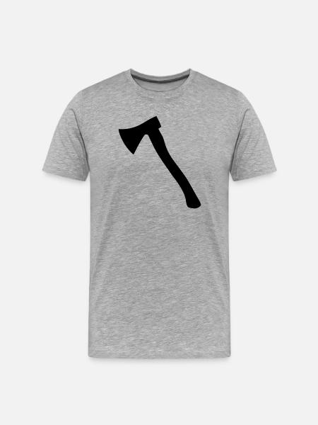 Hatchet - Ax - Men's Premium Organic T-Shirt - heather grey