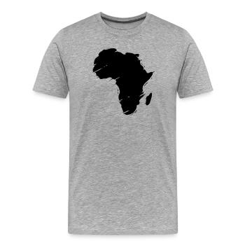 afrika - Männer Premium Bio T-Shirt - Grau meliert - Vorne - Damien (186cm)