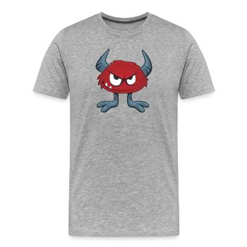 Monstre - T-shirt bio Premium Homme - gris chiné - Devant - Damien (186cm)