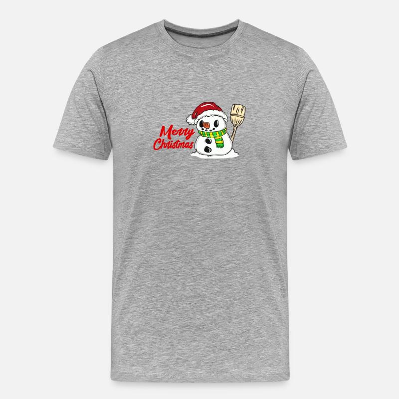 Weihnachten - Männer Premium Bio T-Shirt - Grau meliert