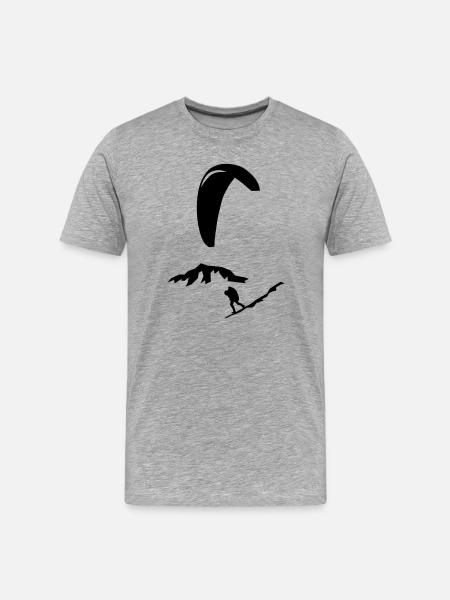 paragliding - Men's Premium Organic T-Shirt - heather grey