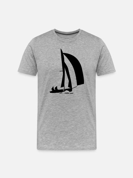 segelboot - T-shirt bio Premium Homme - gris chiné