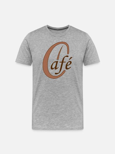Coffee bean cafe coffee - Men's Premium Organic T-Shirt - heather grey