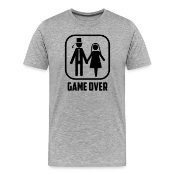 stag hen night bachelor party - Men's Premium Organic T-Shirt - heather grey - Front - Damien (186cm)