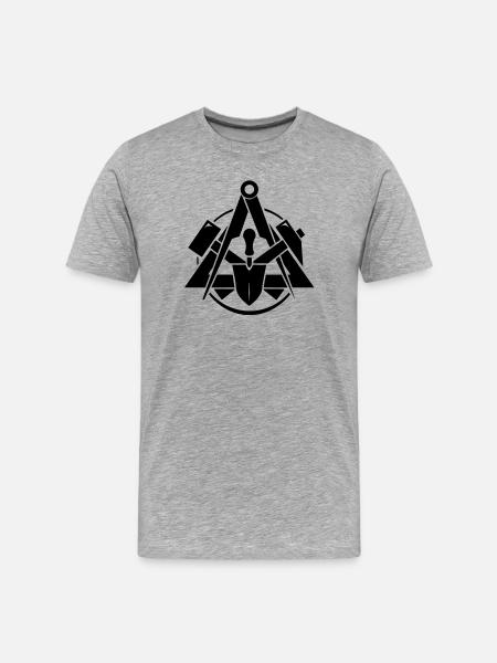 Maurer Logo - Men's Premium Organic T-Shirt - heather grey