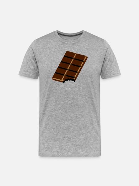 Une barre de chocolat - T-shirt bio Premium Homme - gris chiné