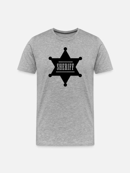 Sheriff - Men's Premium Organic T-Shirt - heather grey