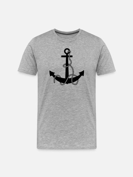 anchor - Men's Premium Organic T-Shirt - heather grey