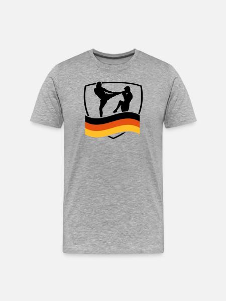 deutschland_kampfsport_1 - Männer Premium Bio T-Shirt - Grau meliert