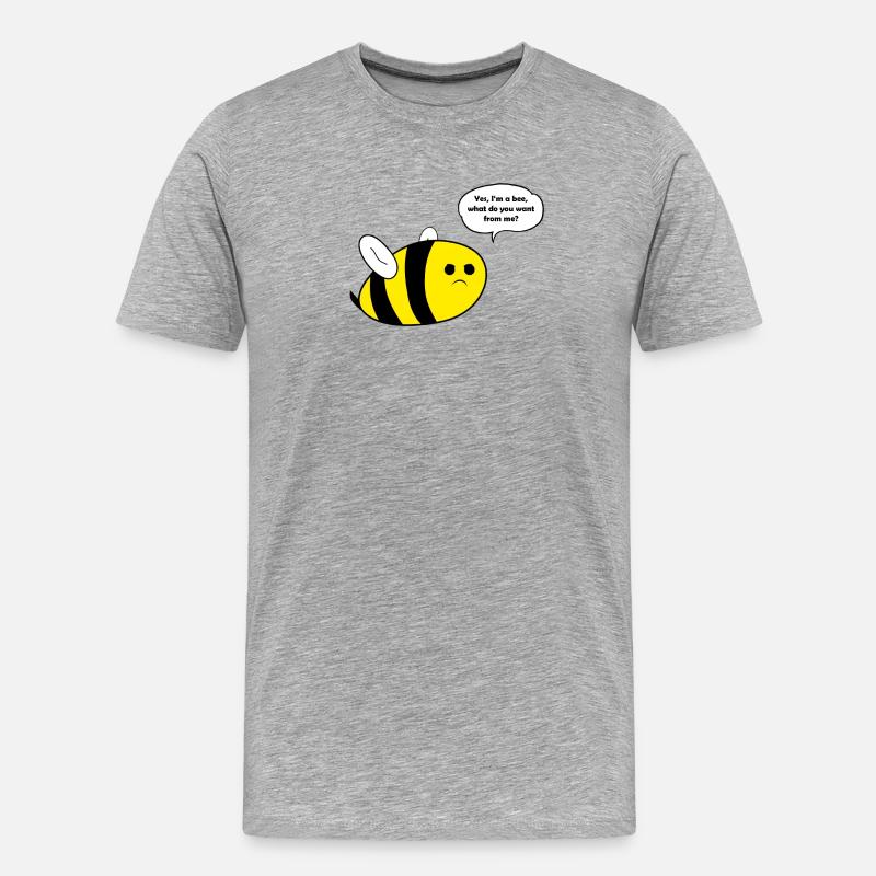 Thick bee bee gift - Men's Premium Organic T-Shirt - heather grey