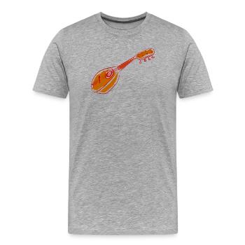 mandoline - Männer Premium Bio T-Shirt - Grau meliert - Vorne - Damien (186cm)