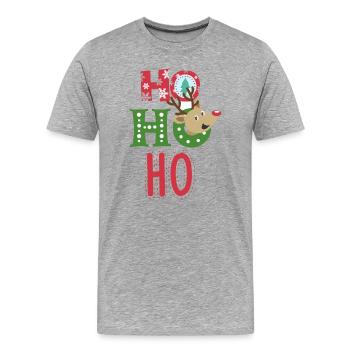 HOHOHO mon cher - T-shirt bio Premium Homme - gris chiné - Devant - Damien (186cm)
