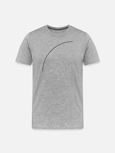 Viertelkreis - Männer Premium Bio T-Shirt - Grau meliert