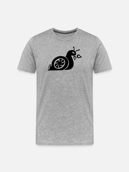Turbo Snail Shirt - Men's Premium Organic T-Shirt - heather grey