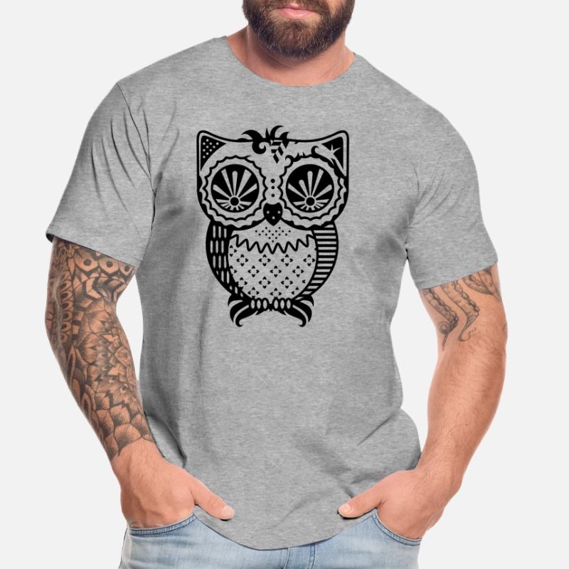 Patchwork Eule Männer Premium Bio T-Shirt