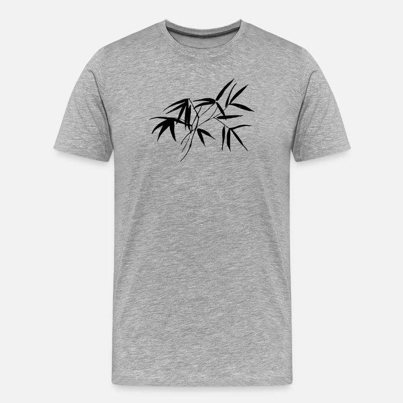 Bambus - Männer Premium Bio T-Shirt - Grau meliert