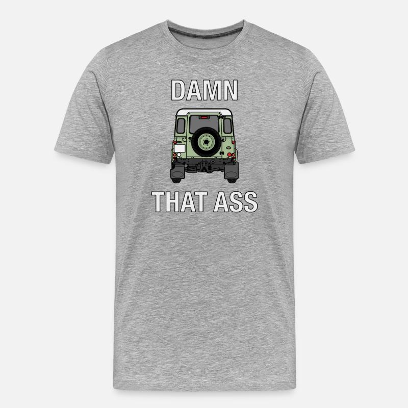 Defender - Verdammt, dass Arsch - Männer Premium Bio T-Shirt - Grau meliert