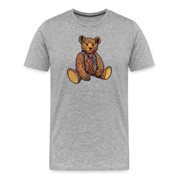 Aquarell Ted - Männer Premium Bio T-Shirt - Grau meliert - Vorne - Damien (186cm)