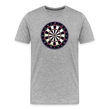 Darts Darts 180 Arrow Arrows Sports Gambling Vate - Men's Premium Organic T-Shirt - heather grey - Front - Damien (186cm)