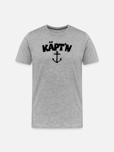 Captain anchor (EU) - Men's Premium Organic T-Shirt - heather grey
