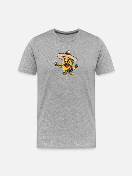 Taco food Mexico - Men's Premium Organic T-Shirt - heather grey