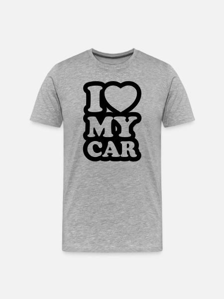 I love my car - Men's Premium Organic T-Shirt - heather grey