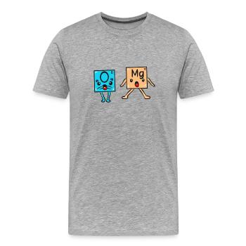 Wissenschaft Physik Chemie OMG - Männer Premium Bio T-Shirt - Grau meliert - Vorne - Damien (186cm)