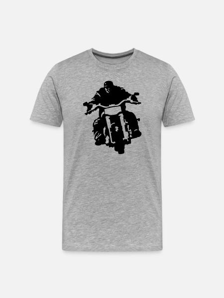 biker - T-shirt bio Premium Homme - gris chiné
