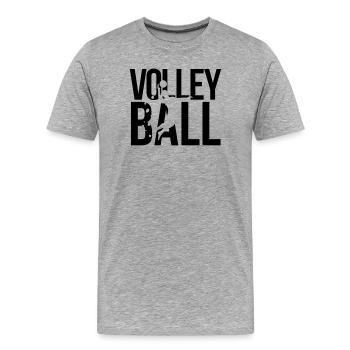 volleyball - T-shirt bio Premium Homme - gris chiné - Devant - Damien (186cm)