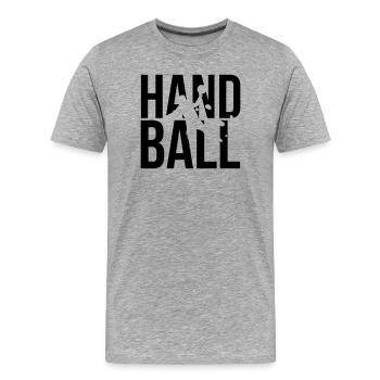 handball handbal - T-shirt bio Premium Homme - gris chiné - Devant - Damien (186cm)