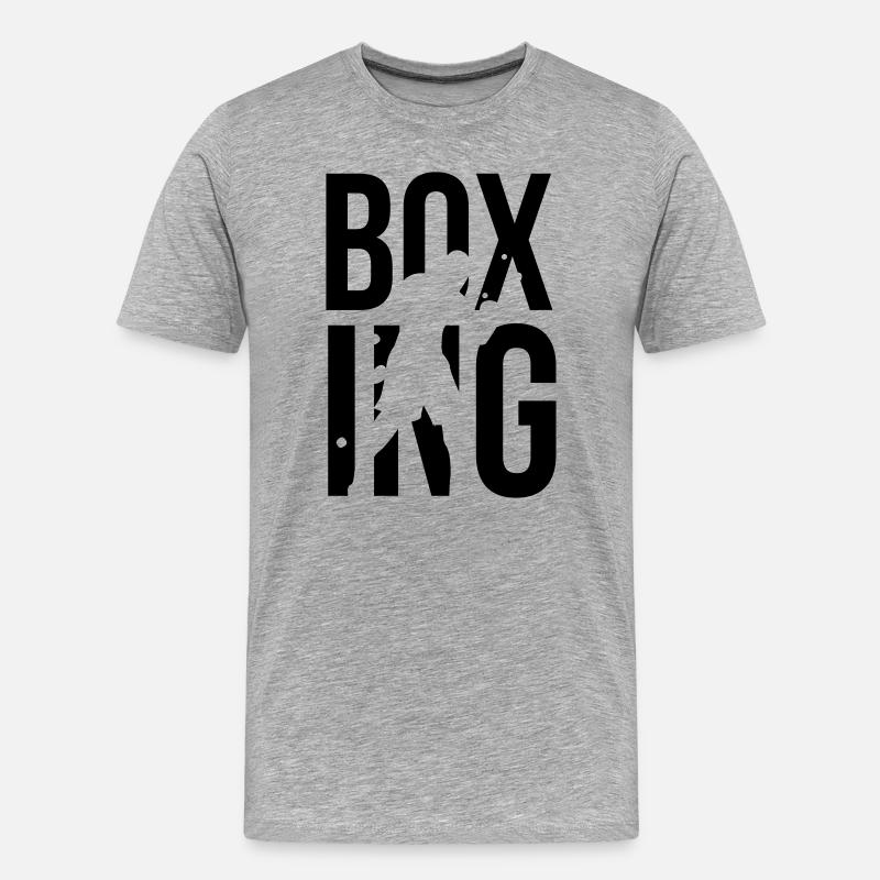 boxing boxen - Männer Premium Bio T-Shirt - Grau meliert