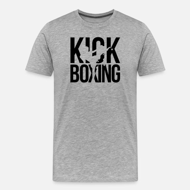 boxe kick boxing - T-shirt bio Premium Homme - gris chiné
