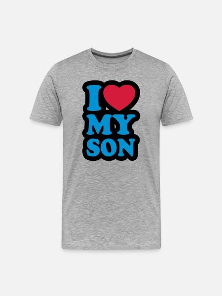 I love my son - Men's Premium Organic T-Shirt - heather grey