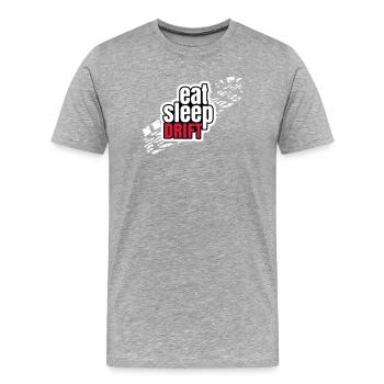 Manger la dérive du sommeil - T-shirt bio Premium Homme - gris chiné - Devant - Damien (186cm)