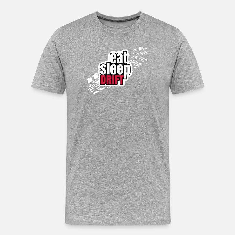 Manger la dérive du sommeil - T-shirt bio Premium Homme - gris chiné