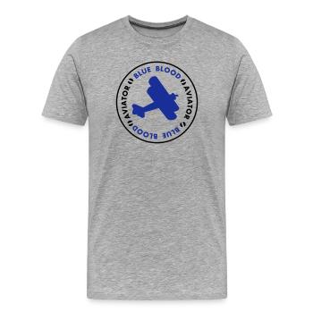 aviator - Men's Premium Organic T-Shirt - heather grey - Front - Damien (186cm)