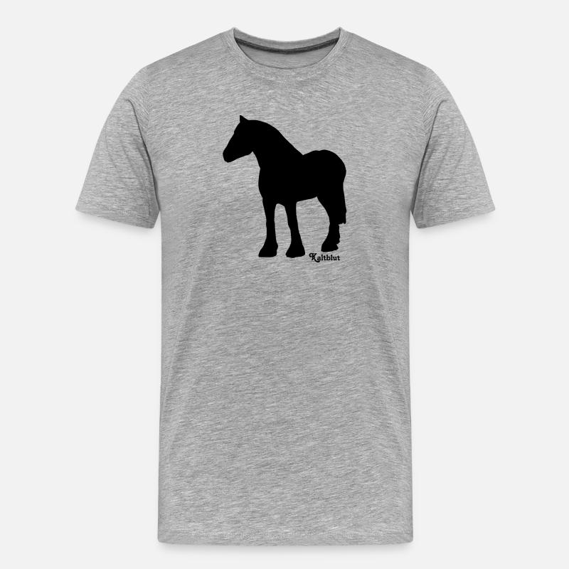 rappe-kaltblut - Männer Premium Bio T-Shirt - Grau meliert