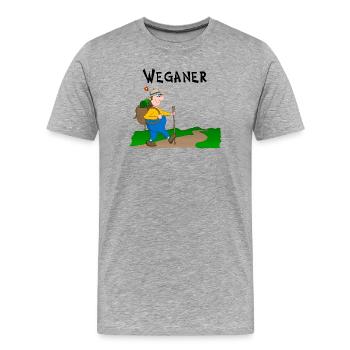 Wanderlust - Männer Premium Bio T-Shirt - Grau meliert - Vorne - Damien (186cm)